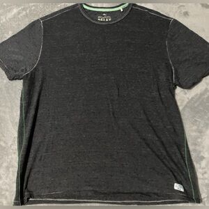 Tommy Bahama Relax Mens L Gray T-Shirt with Green Stitching